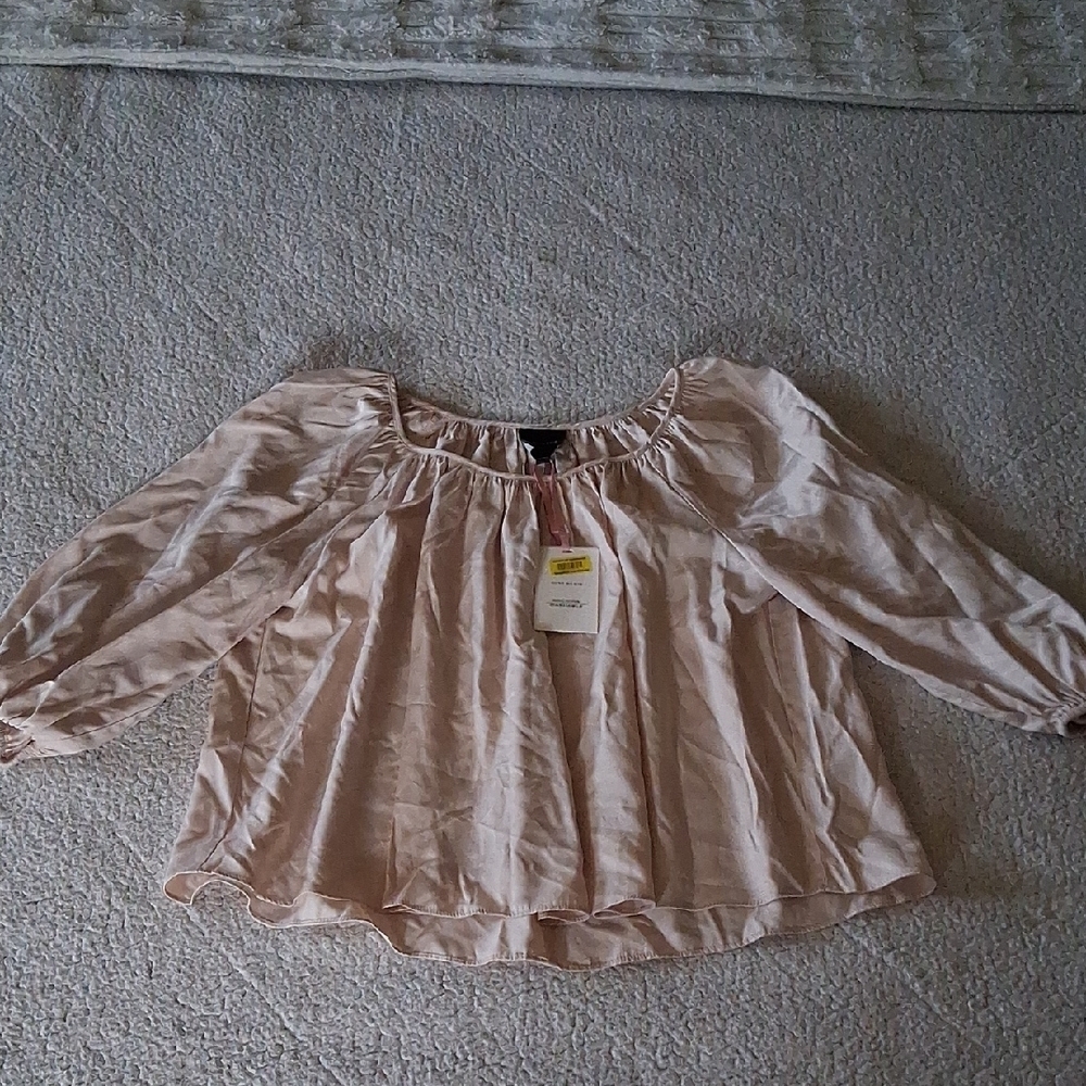 New Alex Marie Cream Silky Blouse